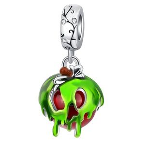 NWOT Snow White - Poison Apple Dangle Charm Sterling Silver 925